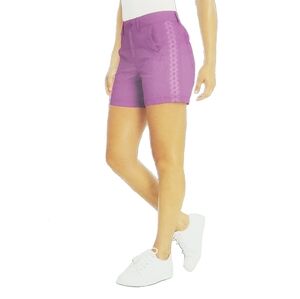 Eddie Bauer Womens Juniper Embroidered Ripstop Short Orchid Color Size 14 NWT